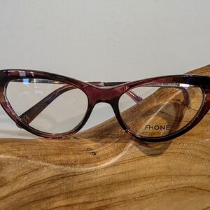 NWOT Fhone Cat-Eye Glasses in Burgundy